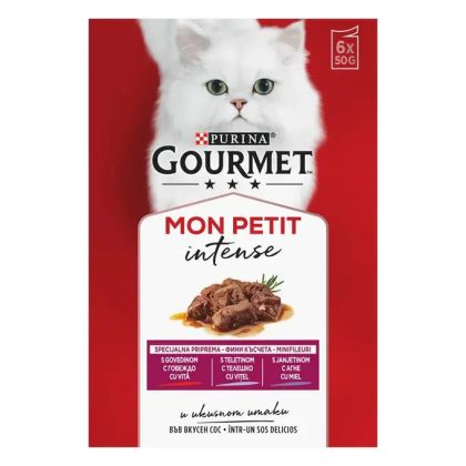 Gourmet mon petit телешко агнешко месо 50г пауч