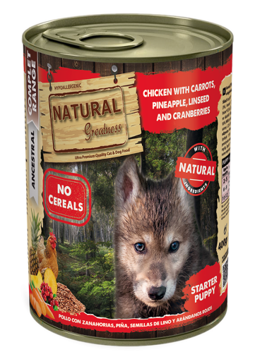 Nat Gr Puppy 400 г пиле с моркови, ананс
