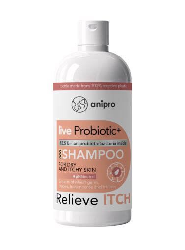 Пробиотичен шампоан суха и сърб.кожа 250мл.anipr Пробиотичен шампоан за куче за суха и сърбяща кожа