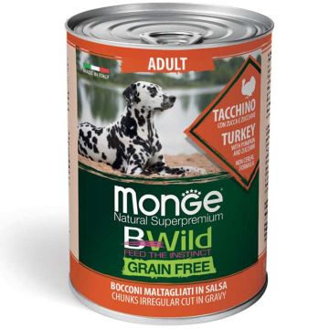 Monge Bwild Dog grain free пуешко с тиква 400гр