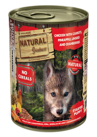 Nat Gr Puppy 400 г пиле с моркови, ананс