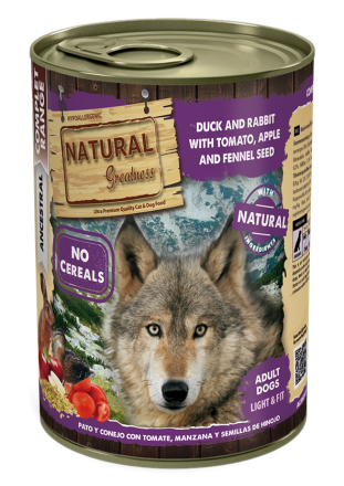 Nat Gr 400 g Заек и патица с ябълка, домат