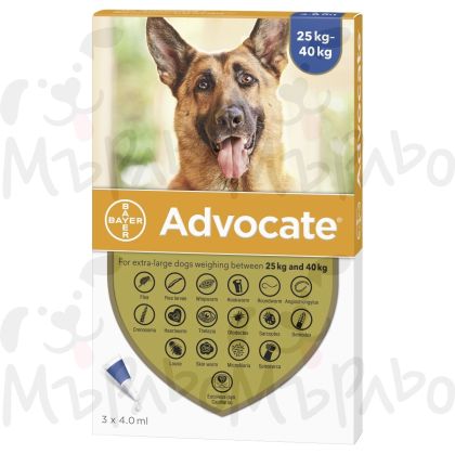 Адвокейт куче до 40 кг 3 пипети