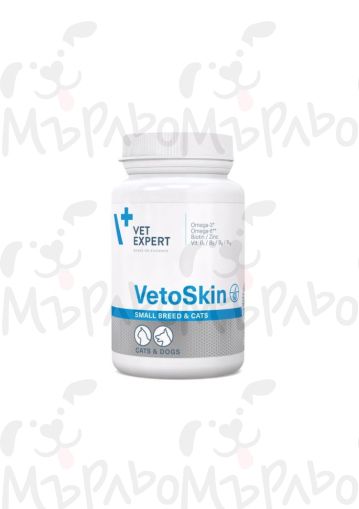 Vetoskin small breed and cats 60 cap Усилва липидната бариерана роговия слой на кожата