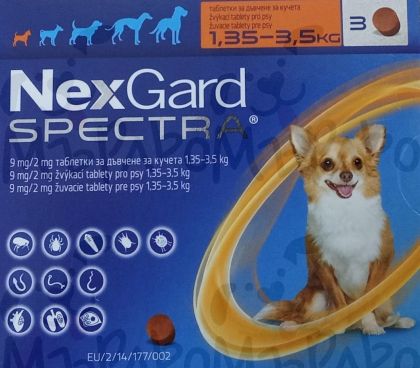 NexGard Spectra / Нексгард спектра 1.35 - 3.5 кг
