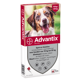 Адвантикс спот-он куче до 25 кг 4 пипети  Адвантикс спот-он за кучета до 25 кг