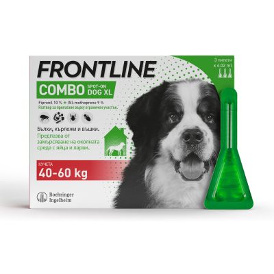 Frontline Combo spot-on Dog XL / Фронтлайн Комбо спот он за кучета от 40 до 60 кг