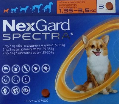 NexGard Spectra / Нексгард спектра 1.35 - 3.5 кг