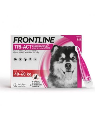 Frontline Tri-Act / Фровтлайн три акт   Пипети за външно обезпаразитяване на кучета  40 - 60 кг